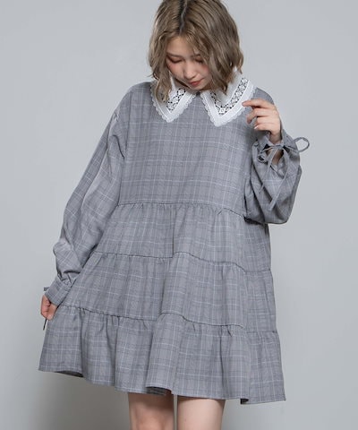 Qoo10 Wego公式 エリツキチェックティアー レディース服