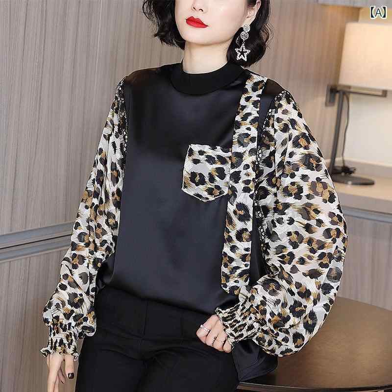 レディース シャツ ブラウス ヒョウ柄 長袖 アーバン ノーブル スタイリッシュ ショッピング レジャー リゾート レディース シャツ ブラウス ヒョウ柄 長袖 アーバン ノーブル スタイリッシュ ショッピング レジャー リゾート