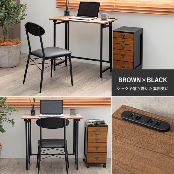 デスクセット 机 折りたたみ おしゃれ 北欧モダン チェア付き 折り畳み コンパクト アウトレット品 返品交換不可