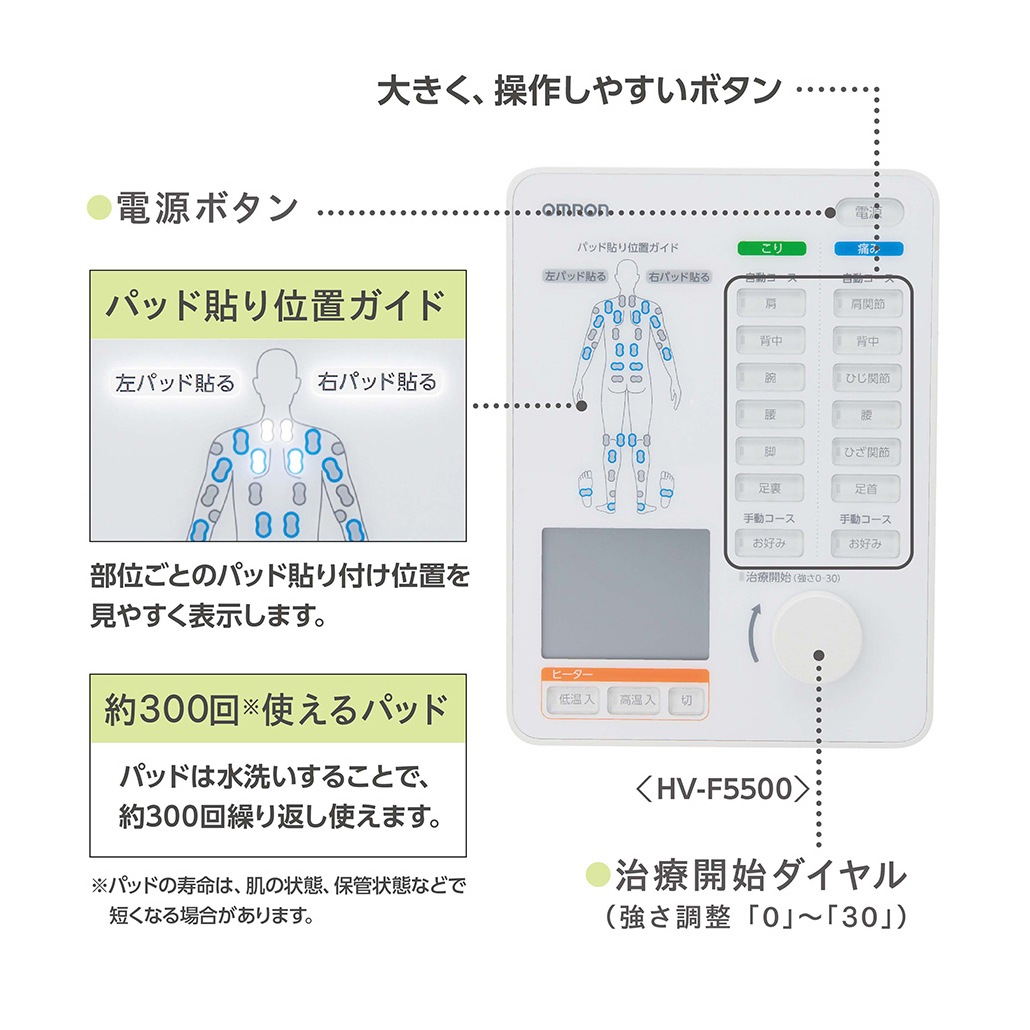 オムロン HV-F5500 電気治療器 HVF5500