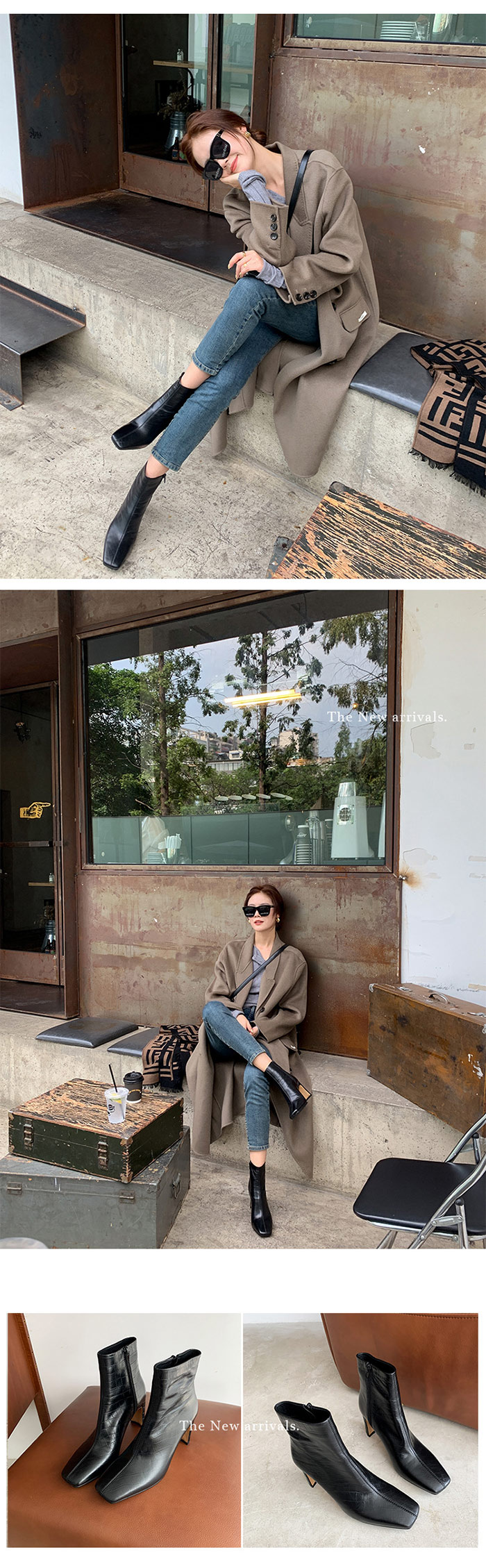 [3日内に発送]ブーツ レディース ショート スクエアトゥ ブーツ ストレッチブーツ 本革 プレートヒール サイドジップ 3タイプ ショートブーツ 牛革 ハーフブーツ 8.0cmヒール ハイヒール セ