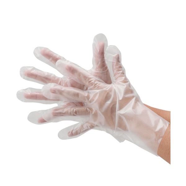 （まとめ）川西工業 ポリエチレン手袋 外エンボスクリア L #2012 1箱（100枚）[x10]