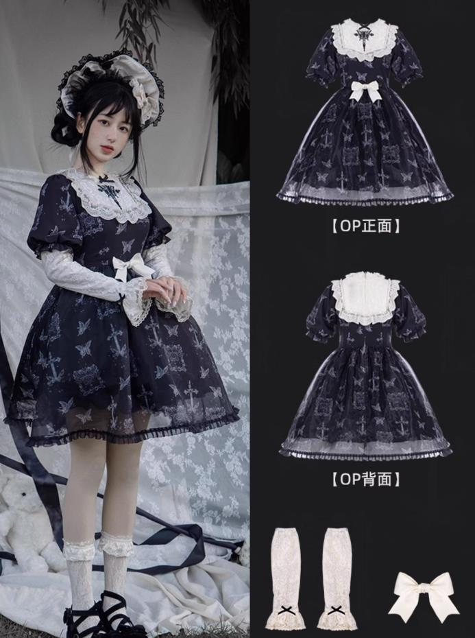 【新作登場 最安値!】84ロリータ ワンピース　 ゴスロリ コスプレ メイド服 コスチューム 文化祭 学園祭 衣装 仮装 ハロウィン おすすめ 可愛い ドレス　日常　写真　舞台　花嫁　洋服_1