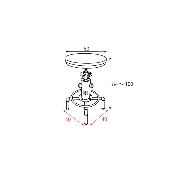 バーテーブル ブラック KNT-A801