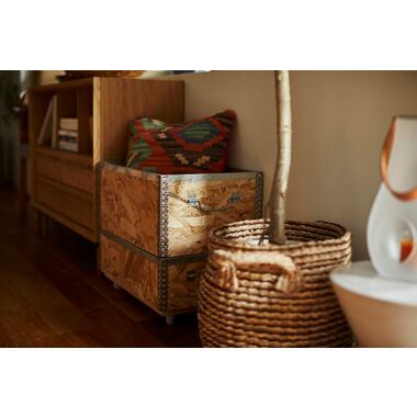 OSB合板のスタッキングボックス キャスター付 L 北欧 インダストリアル 収納家具 収納ボックス リビング ガレージ OSB合板のスタッキングボックス キャスター付 L 北欧 インダストリアル 収納家具 収納ボックス リビング ガレージ