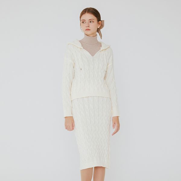 [フォレスト] フード付きストリングニットセット (SZATXE1)