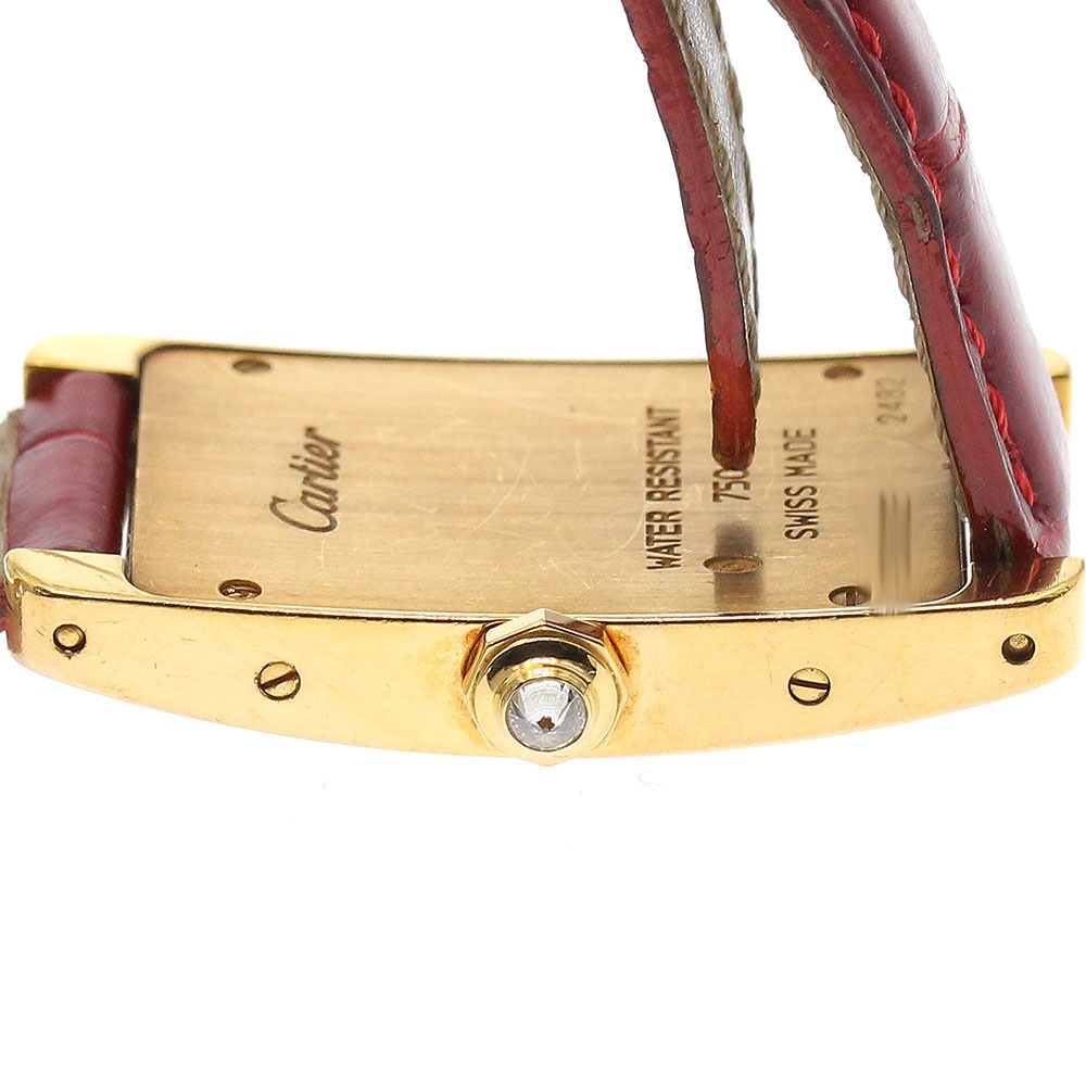 カルティエ CARTIER WB707231 タンクアメリカンSM K18YG ダイヤベゼル クォーツ レディース _864899【中古】 カルティエ CARTIER WB707231 タンクアメリカンSM K18YG ダイヤベゼル クォーツ レディース _864899【中古】