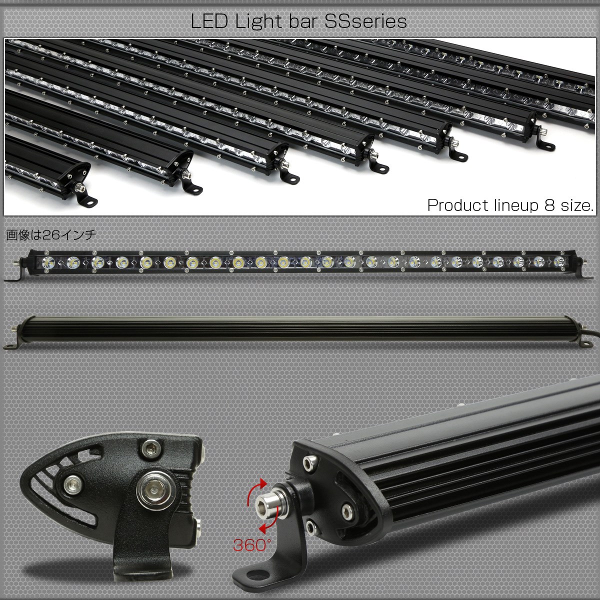 LED ライトバー 52インチ(1305mm) 144W 30度スポット 薄型 軽量 1ROW IP67 12V 24V兼用 P-480 LED ライトバー 52インチ(1305mm) 144W 30度スポット 薄型 軽量 1ROW IP67 12V 24V兼用 P-480