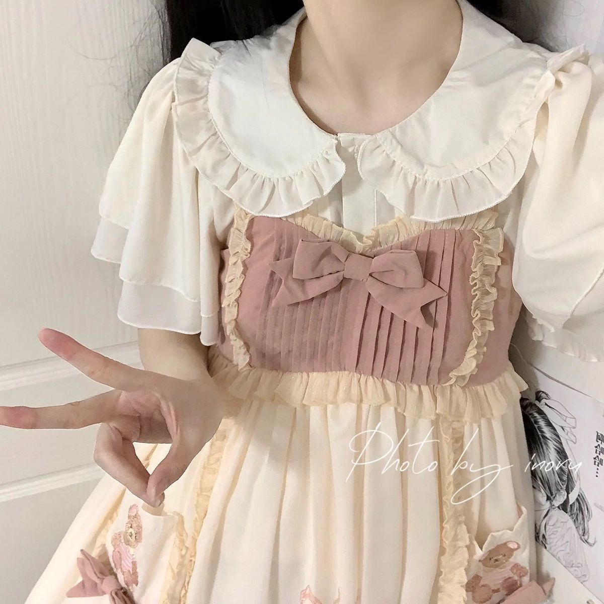 2024 春 ワンピース ロリータスカート コスプレ ツーピーススーツ ロリータ サスペンダー 用 + 単品 ドールカラーシャツ制服セット おしゃれ 結婚式 ドレス パーティードレス お呼ばれ 披露