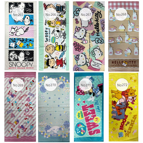 Qoo10] ディズニー サンリオ フェイスタオル キャラクター