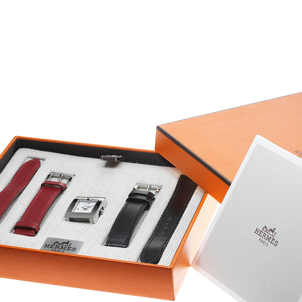 エルメス HERMES BE1.110 ベルトウォッチ クォーツ レディース 内箱・保証書付き_832803【中古】
