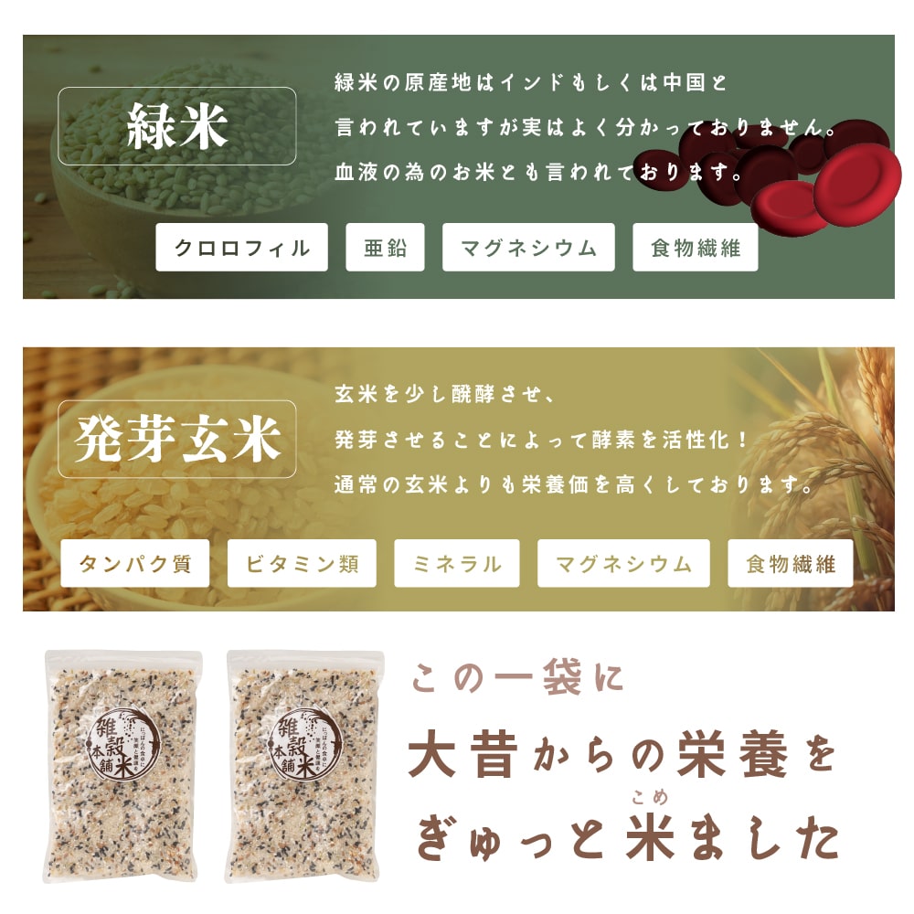 【無洗米雑穀】 古代米４種ブレンド 2.4kg(400g×6袋) [黒米/赤米/緑米/発芽玄米] お試しサイズ お手軽