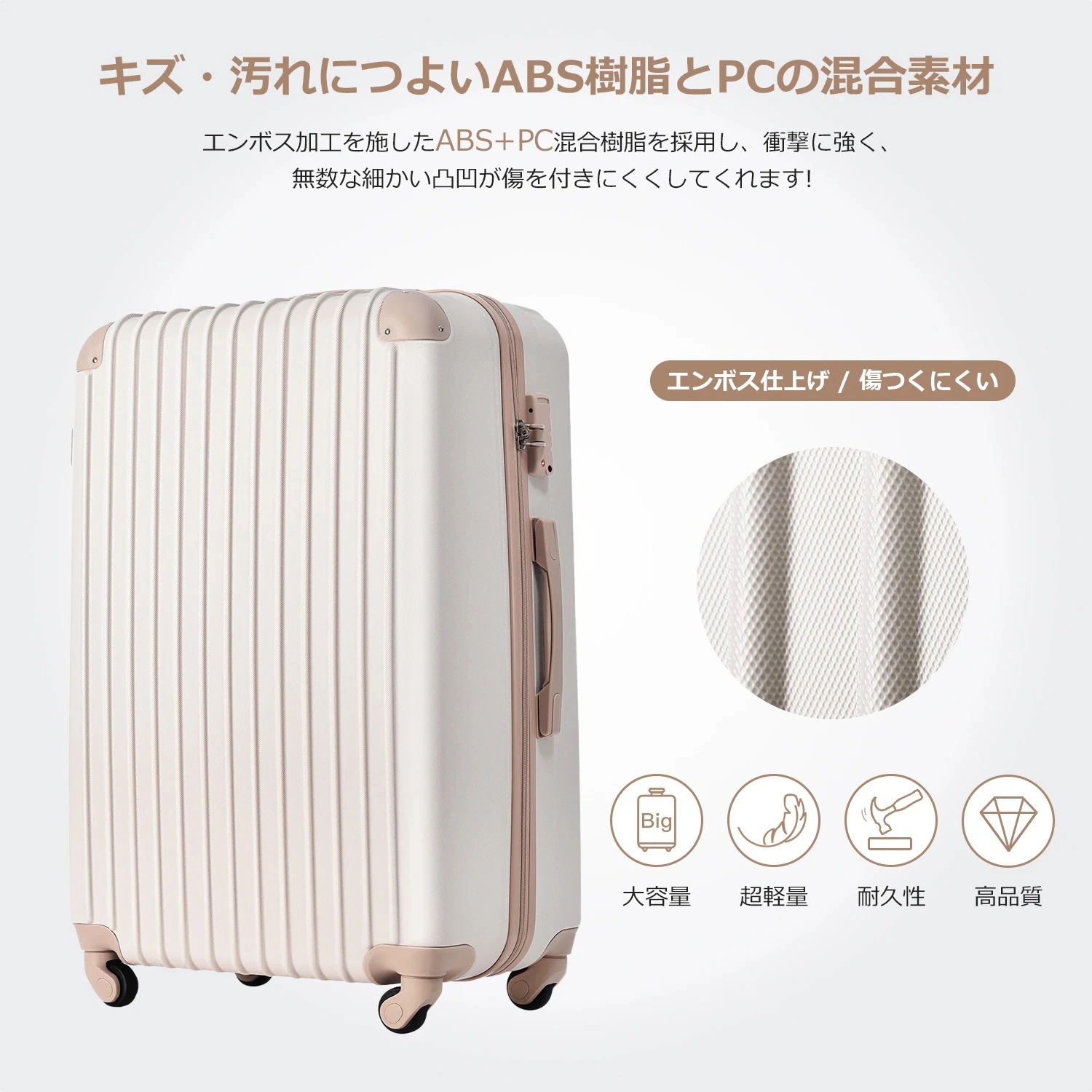 Mサイズ スーツケース キャリーバッグ キャリーケース 超軽量 TSAロック搭載 4日-7日 中型 修学 海外 国内 旅行