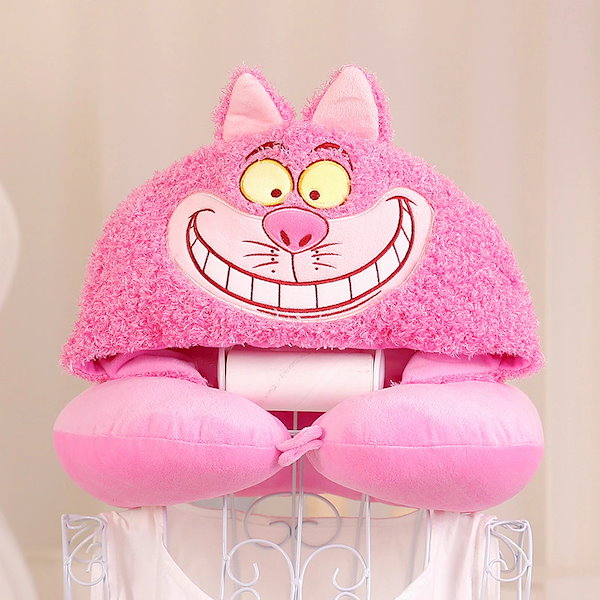 Qoo10] かわいいチェシャ猫天使フード付きu字型枕