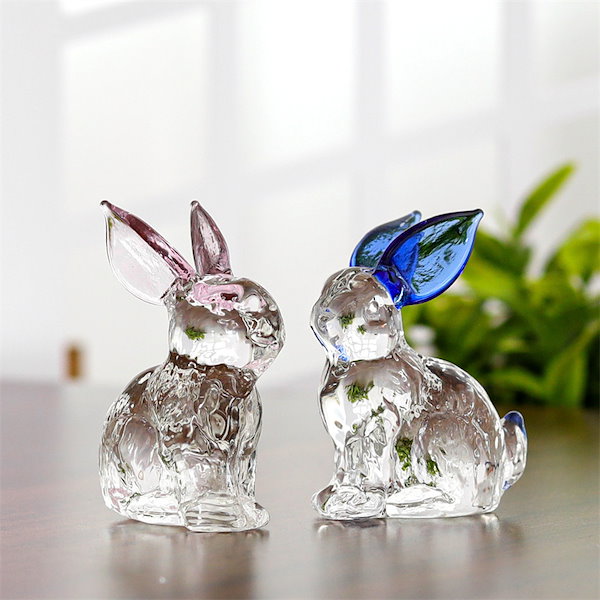 ガラス ウサギ うさぎ オブジェ 置物　リンヴェール RINVERRE ガラス ウサギ うさぎ オブジェ 置物 リンヴェール RINVERRE Amazon.co