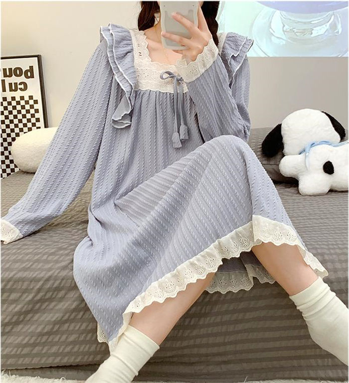 【20点セット】【本日限定】ネグリジェ ワンピース パジャマ ルームウェア ワンピース レディース 春 秋 夏 寝巻き ルームワンピース ロング丈ネグリジェ 長袖 無地 ナイトウェア 部屋着 姫系