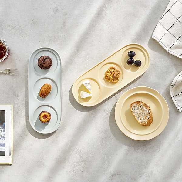 韓国食器 韓国かわいい【1537】レトロ風プレート 全4種類 (1537/食器（皿