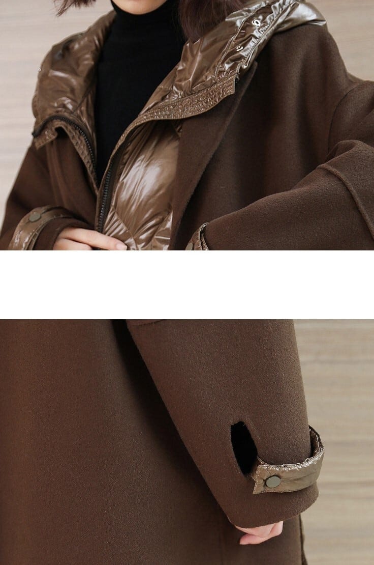 レディース ライナー コート アウター ダウンジャケット ベスト ロング丈 チェスターコート フード付き ボア インスタ映え 可愛い かわいい 韓国 かっこいい カジュアル 大人 上品 lout066