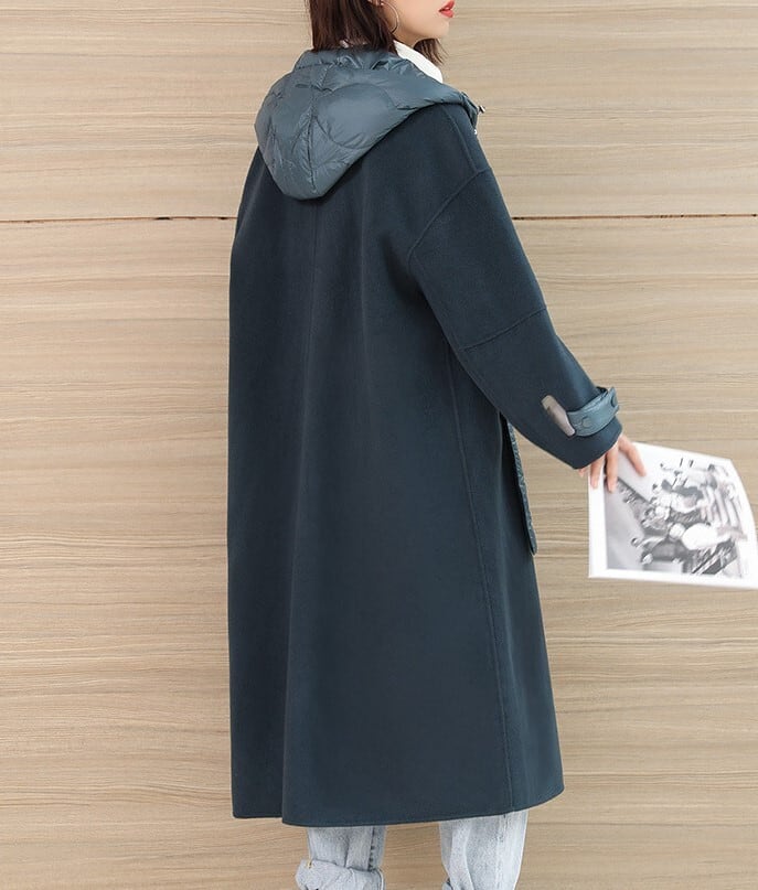 レディース ライナー コート アウター ダウンジャケット ベスト ロング丈 チェスターコート フード付き ボア インスタ映え 可愛い かわいい 韓国 かっこいい カジュアル 大人 上品 lout066