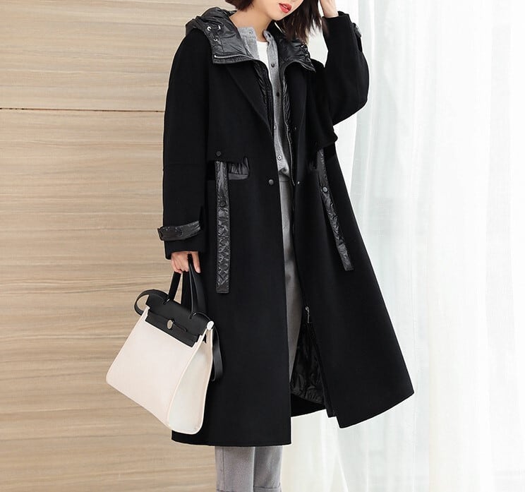 レディース ライナー コート アウター ダウンジャケット ベスト ロング丈 チェスターコート フード付き ボア インスタ映え 可愛い かわいい 韓国 かっこいい カジュアル 大人 上品 lout066