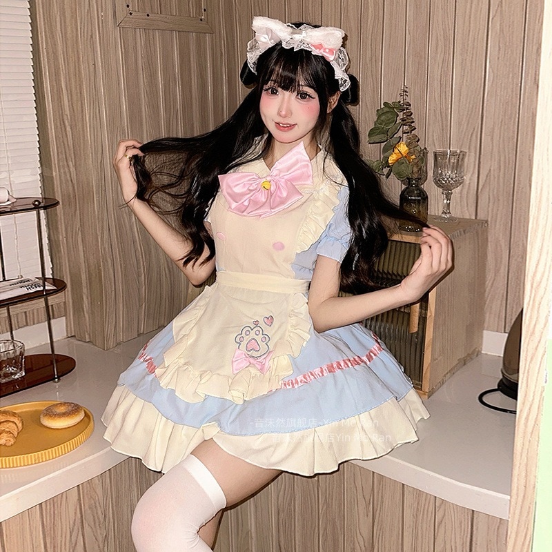 正規品:猫レストラン * 甘いメイド服コスプレ衣装ロリータワンピースcos服ローリスカート 正規品:猫レストラン * 甘いメイド服コスプレ衣装ロリータワンピースcos服ローリスカート