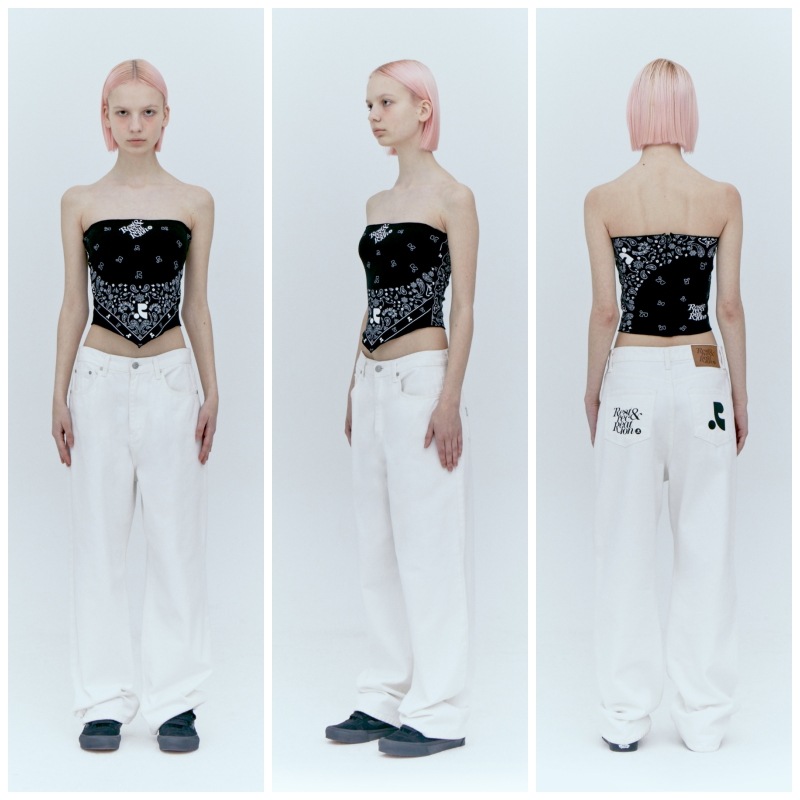 Rest&Recreation BANDANA TUBE TOP チューブトップ REST & RECREATION】 BANDANA TUBE TOP : BLACK 【公式通販】