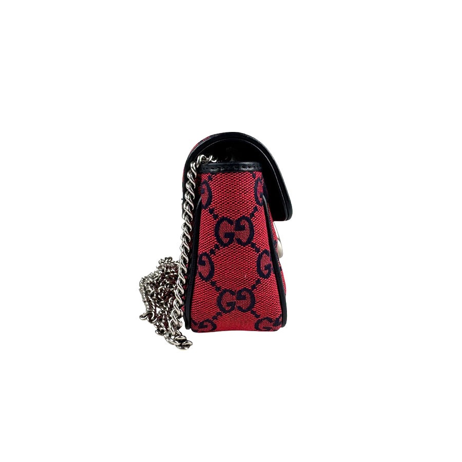 グッチ GUCCI ショルダーバッグ GGマーモント GGキャンバス レッド