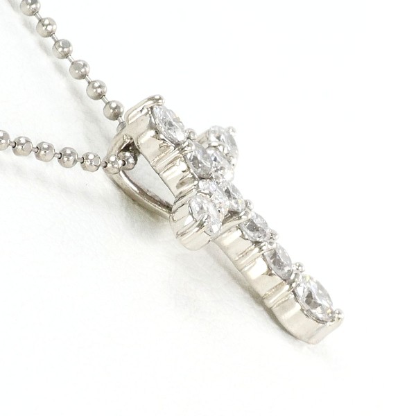 PT900 プラチナ PT850 ネックレス ダイヤ 0.50 約40cm ジュエリー 中古 PT900 プラチナ PT850 ネックレス ダイヤ 0.50 約40cm ジュエリー 中古