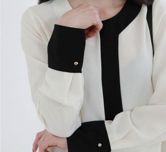 モノトーン シック カ... : レディース服 ブラウス シャツ 好評超特価