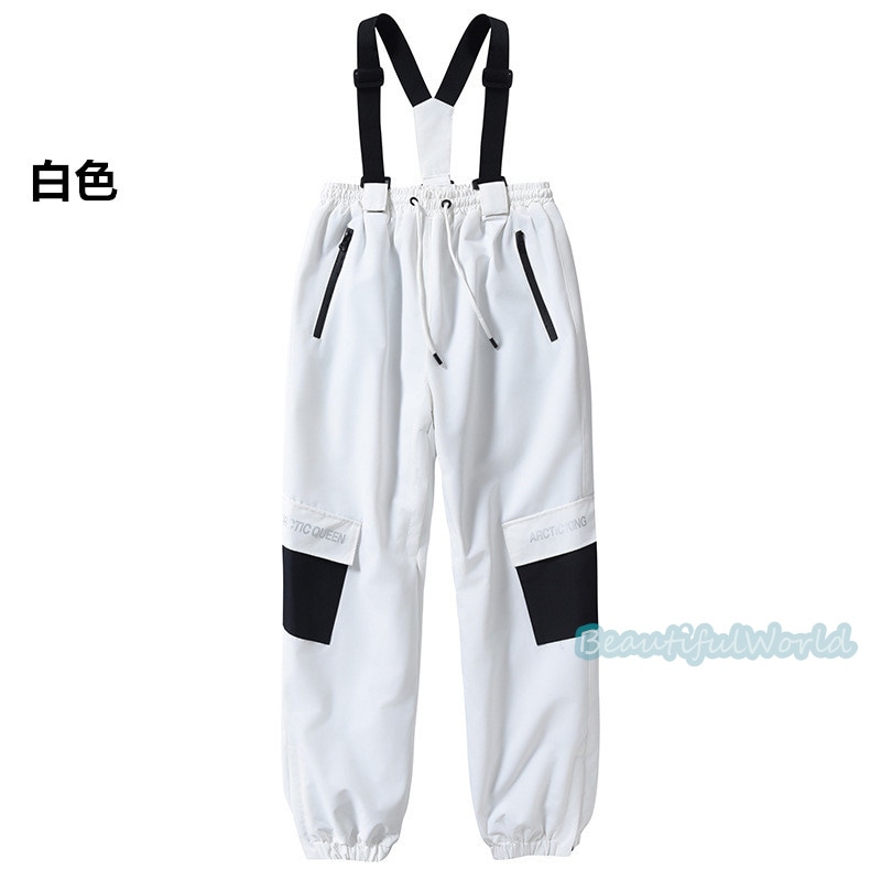 スノーパンツ 子供 スキーパンツ スノーボードウェア スキーウェア ビブパンツ 防寒 防風 冬服 単品 男女兼用 撥水加工