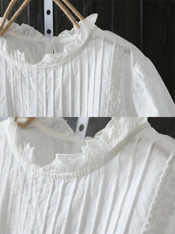 【20点セット】ブラウス フリル襟ブラウス 綿 レディース 半袖 プルオーバー チュニック トップス 夏 コットン ブラウス 大きいサイズ シンプル ナチュラル 爽やか 柔らか ゆったり 肌に優しい