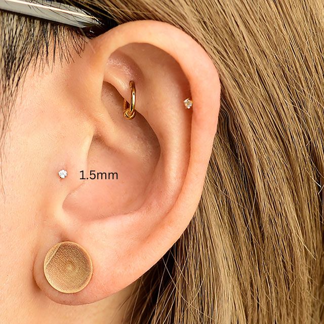 ホワイトゴールド 18金 ピアス 1.5mm 立爪 プッシュピアス 20g 18g 16g 14g 18Kゴールド チタンピアス 金属アレルギー対応 ラブレットスタッド ボディピアス ロブ 軟骨ピアス ホワイトゴールド 18金 ピアス 1.5mm 立爪 プッシュピアス 20g 18g 16g 14g 18Kゴールド チタンピアス 金属アレルギー対応 ラブレットスタッド ボディピアス ロブ 軟骨ピアス