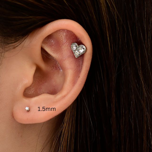 ホワイトゴールド 18金 ピアス 1.5mm 立爪 プッシュピアス 20g 18g 16g 14g 18Kゴールド チタンピアス 金属アレルギー対応 ラブレットスタッド ボディピアス ロブ 軟骨ピアス ホワイトゴールド 18金 ピアス 1.5mm 立爪 プッシュピアス 20g 18g 16g 14g 18Kゴールド チタンピアス 金属アレルギー対応 ラブレットスタッド ボディピアス ロブ 軟骨ピアス