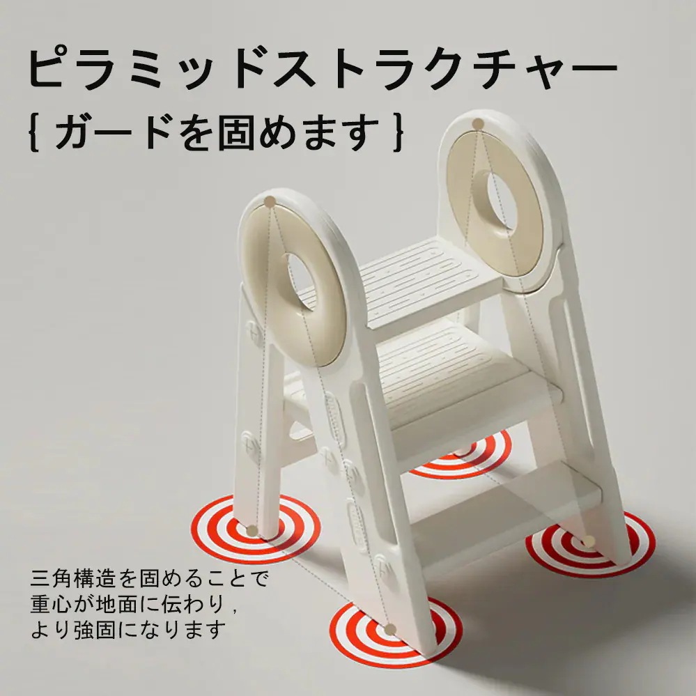 踏み台 子供 キッズステップ ステップ ステップ台 子ども こども キッズ ふみ台 トイレ 手洗い 玄関 庭 2段 昇降 おしゃれ 北欧 ナチュラル アイボリー 幼児 足置き台 洗面所 台所 お手伝い