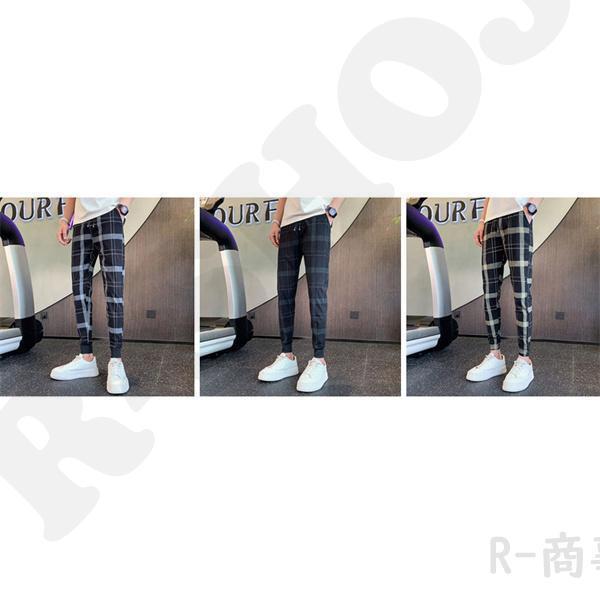 チェックパンツ メンズ テーパード スキニーパンツ イージーパンツ トラウザーズパンツ チェック柄 ゆるめ カジュアル 春夏秋 オシャレ