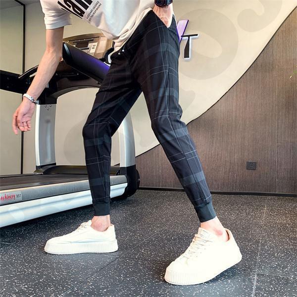 チェックパンツ メンズ テーパード スキニーパンツ イージーパンツ トラウザーズパンツ チェック柄 ゆるめ カジュアル 春夏秋 オシャレ
