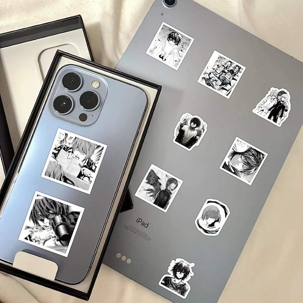 Qoo10] 100枚重複しないs亡きメモシール白黒漫