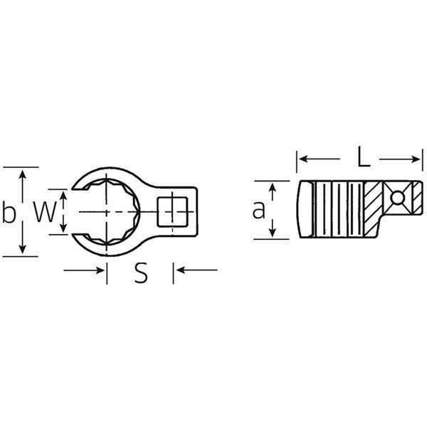 STAHLWILLE（スタビレー） 440-28 （1／2SQ）クローリングスパナ （03190028）
