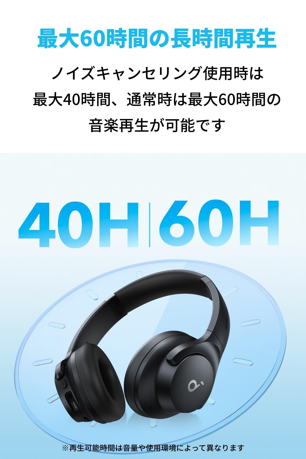 Anker Soundcore Q20i(Bluetooth 5.0 ワイヤレス ヘッドホン)ハイブリッドアクティブノイズキャンセリング/ハイレゾ対応(有線) / 外音取り込みモード/重低音 / 最大 Anker Soundcore Q20i(Bluetooth 5.0 ワイヤレス ヘッドホン)ハイブリッドアクティブノイズキャンセリング/ハイレゾ対応(有線) / 外音取り込みモード/重低音 / 最大