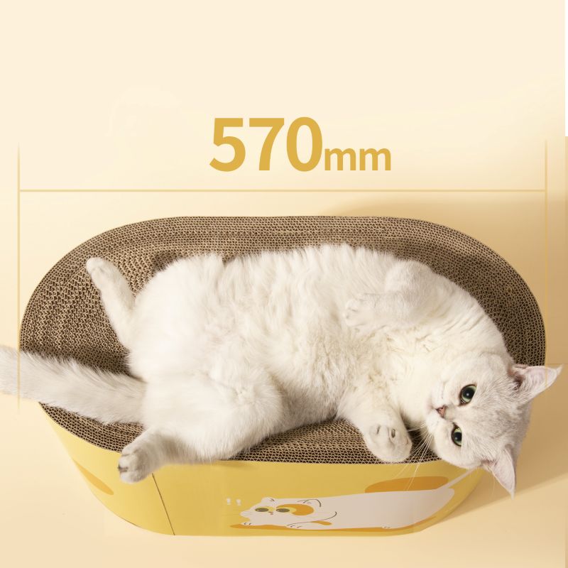 【JPPMA認証】爪とぎ 猫 トンネル式 段ボール 57x29x29cm 楕円型 ハウス 爪研ぎ キャット 高密度 ストレス解消 ボックス かわいい 大型 猫ハウス 長持ち おもちゃ 丈夫 MSBC