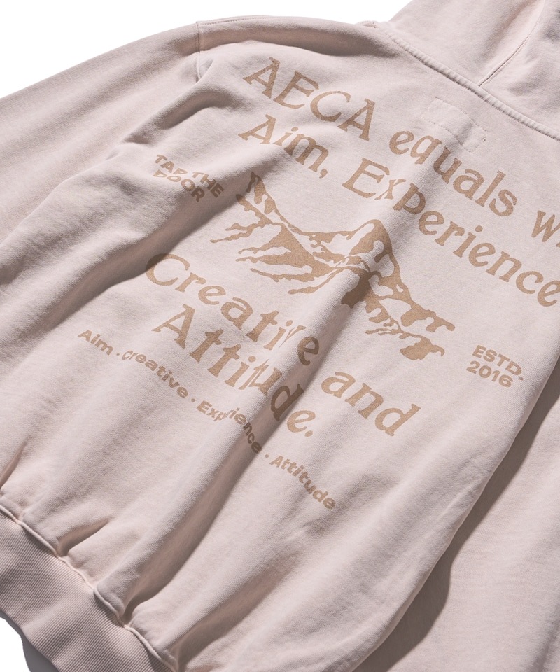 AECA WHITE】 AECA MOUNTAIN HOODIE SWEAT : WASHED CREAM AECA WHITE】 AECA MOUNTAIN HOODIE SWEAT : WASHED CREAM