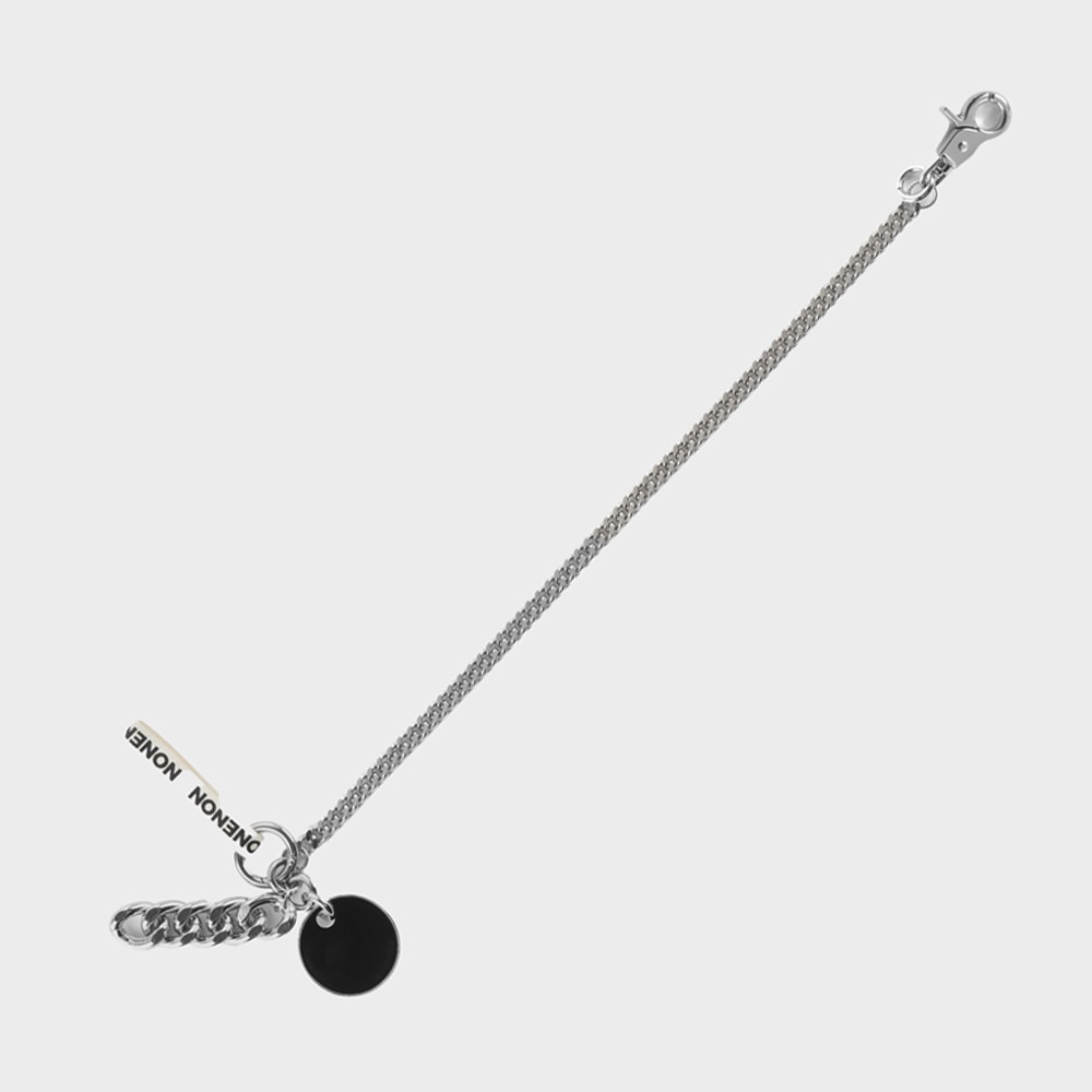 BLACK CIRCLE KEYRING_L