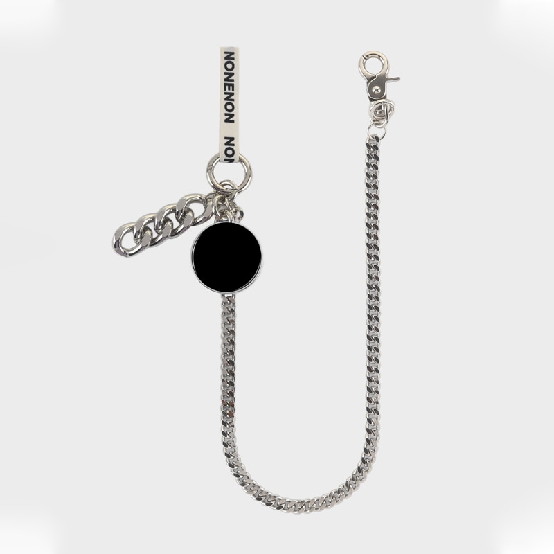 BLACK CIRCLE KEYRING_L
