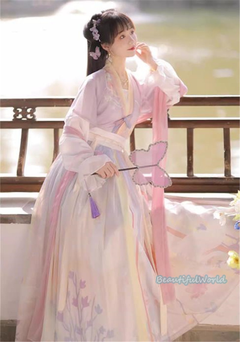 中華服 唐装漢服 漢服ドレス　コスプレ チャイナドレス中国古代衣装 漢服仙女 漢服 チャイナ服 ワンピース コスプレ 中国古代衣装 女性 ロングドレス 刺繍 ス