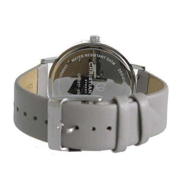 クリスチャンポール 時計 ユニセックス ペアウォッチ シェア 43mm ホワイトマーブル 大理石柄 シルバーケース グレー ベビーピンク レザー MWS4302MR-04 誕生日プレゼント ポイント消