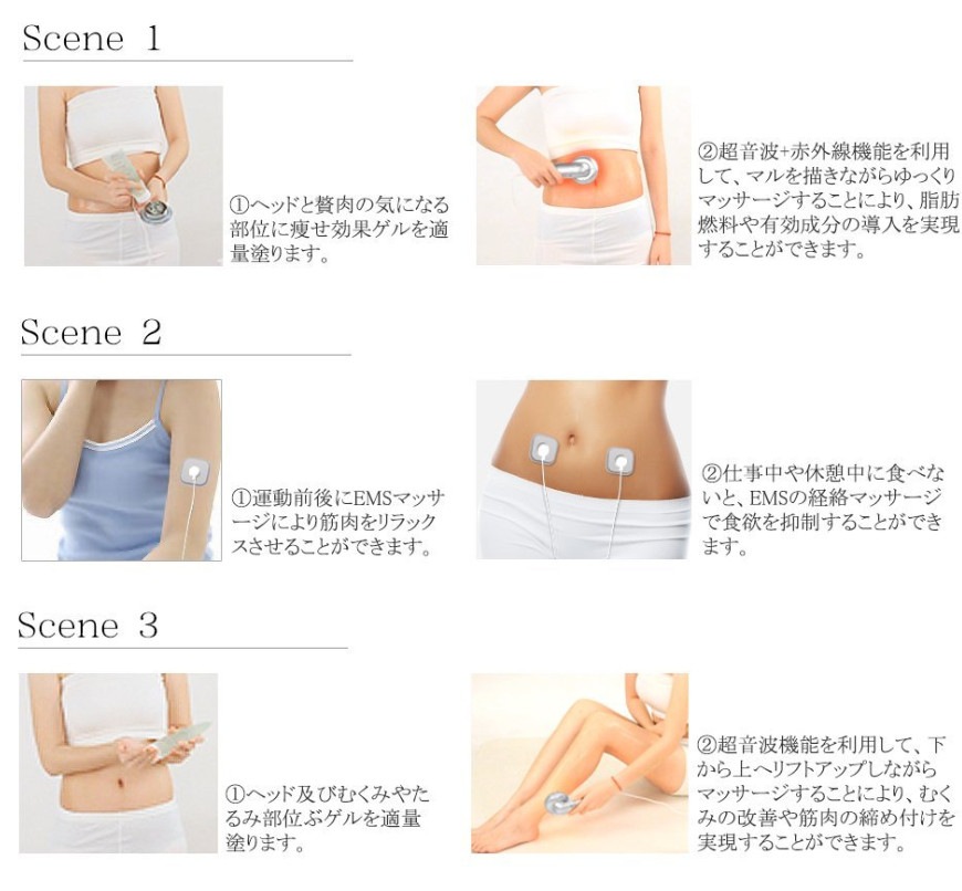 超音波美顔器 ダイエット器 イオン導入 ボディケア マッサージ器 EMSマシン超音波 脂肪除去 超音波導入機能 赤外線 LEDフォトンボディケア器具