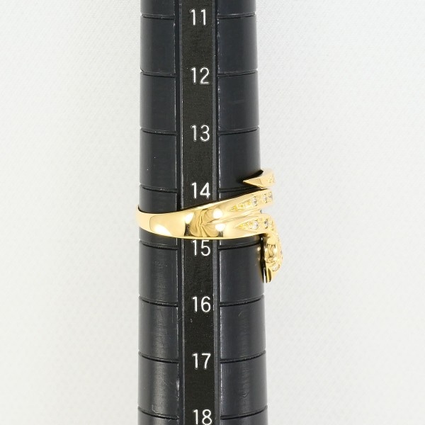 K18 18金 YG リング 指輪 14.5号 ダイヤ 0.10 ジュエリー 中古 K18 18金 YG リング 指輪 14.5号 ダイヤ 0.10 ジュエリー 中古