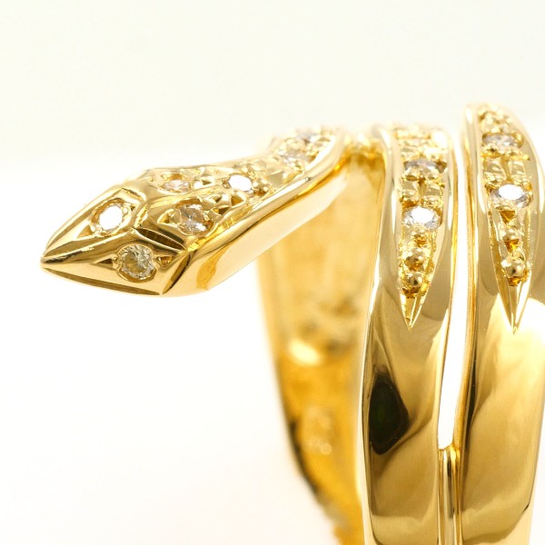 K18 18金 YG リング 指輪 14.5号 ダイヤ 0.10 ジュエリー 中古 K18 18金 YG リング 指輪 14.5号 ダイヤ 0.10 ジュエリー 中古