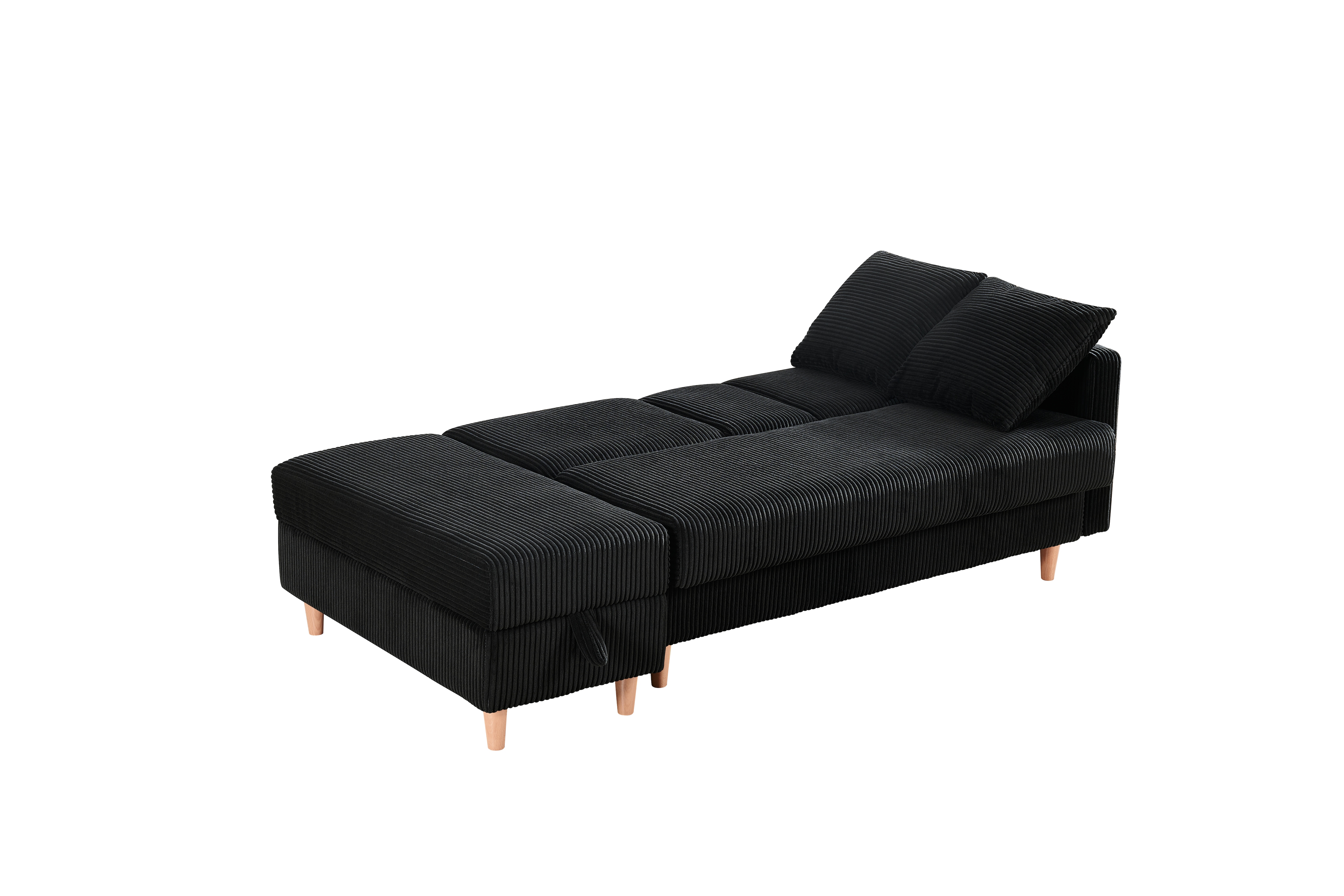 【国内発送.送.料.無.料！】ソファ ソファーベッド 3人掛け カウチソファ 多機能ソファ オットマン付き たくさん収納 レイアウト自由 左右側とも取り付けるアームレスト クッション2個 66