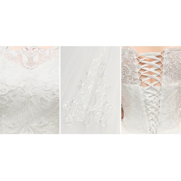 ウエディングドレス 白 花嫁 ベアトップ オフショルダー ロングドレス パーティードレス 結婚式 二